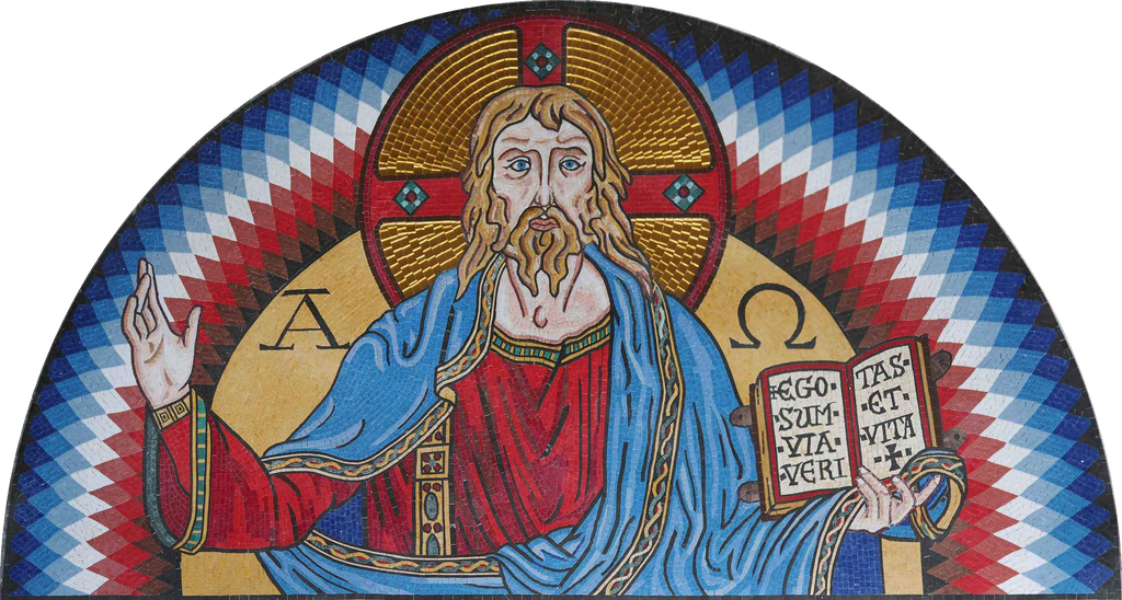 Religious Mosaic Art - Sacred Jesus Christ