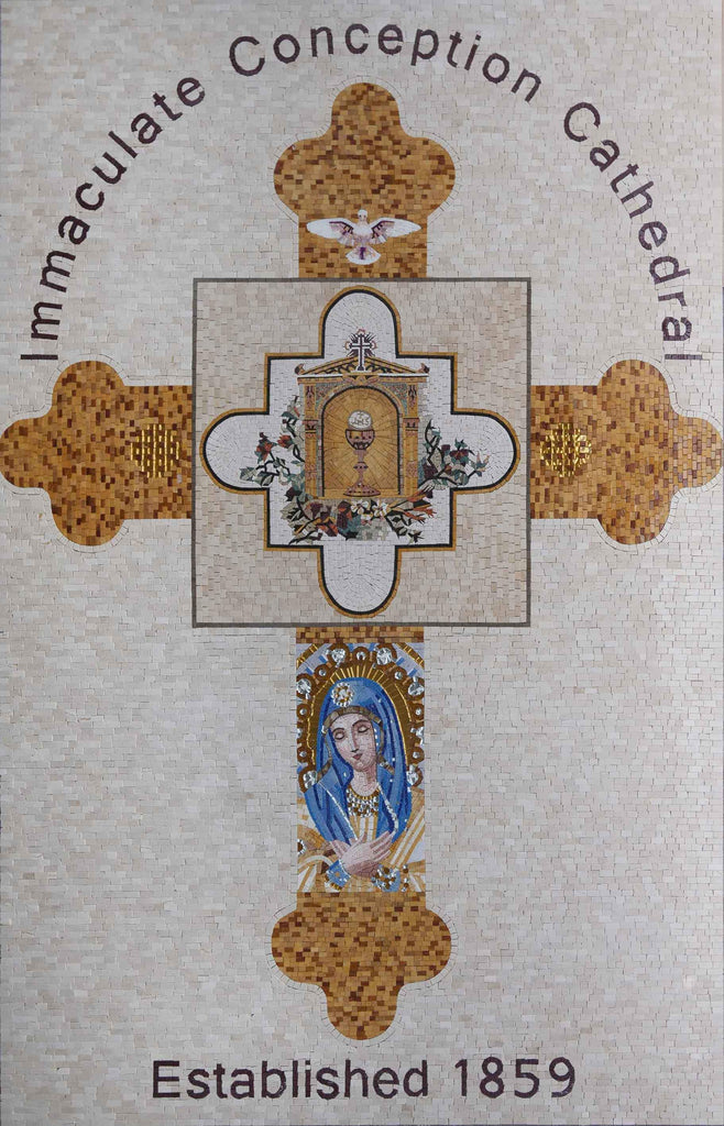 Logo Mosaico Religioso - Cruz Dourada