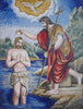 Reprodução Religiosa em Mosaico - Batismo de Jesus
