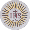 Medalhão de Mosaico IHS Jesus Cristogram