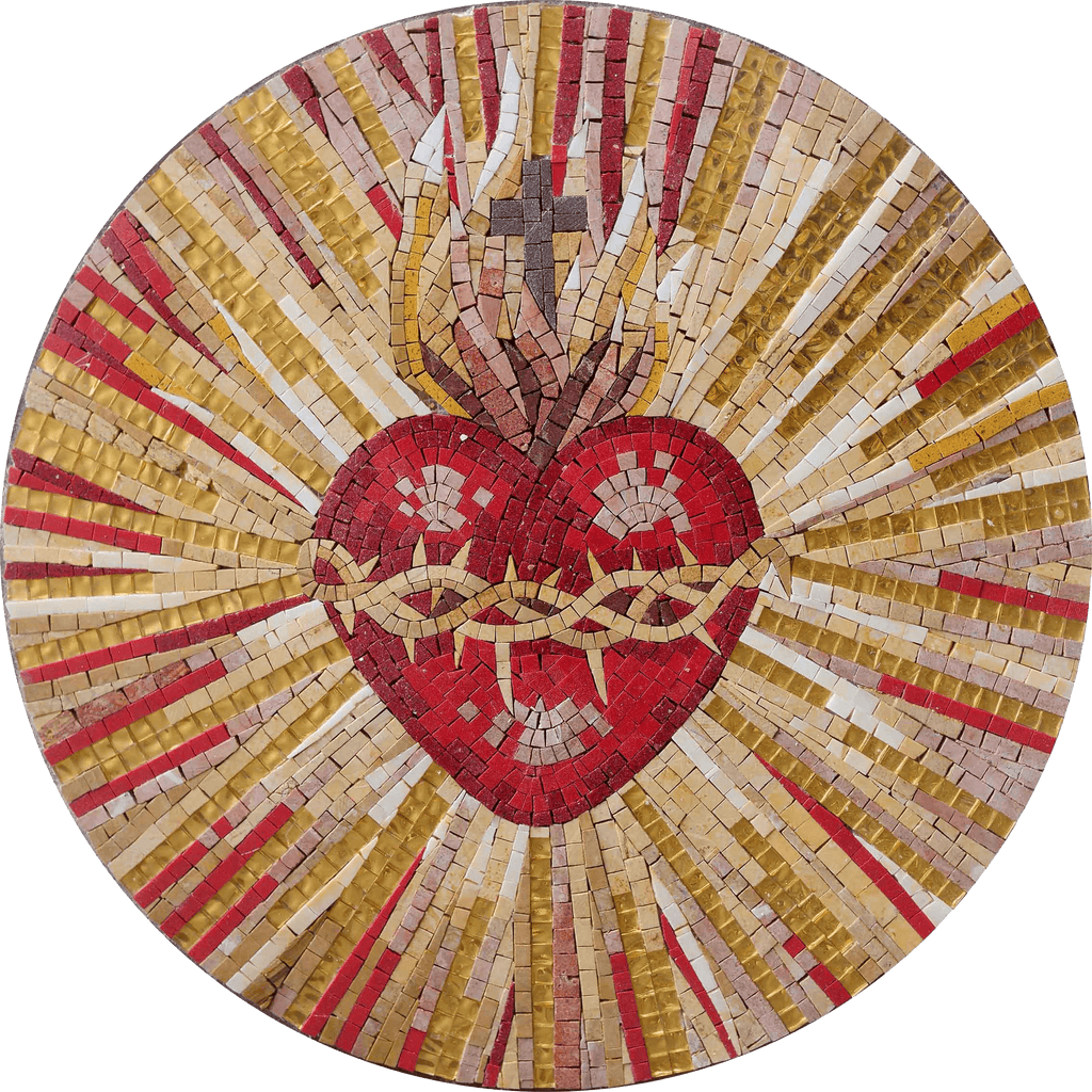 Crocifissione del Cuore di Cristo Mosaico Murale