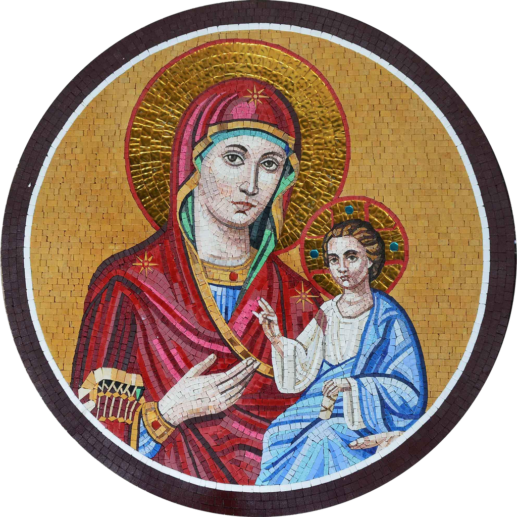 Mosaico Religioso - Jesús y María