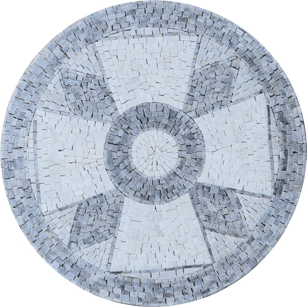 Мозаичный медальон - христианский крест