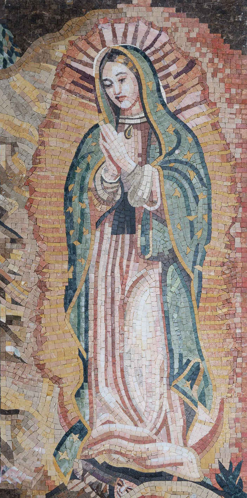 Mosaico religioso della Vergine Maria