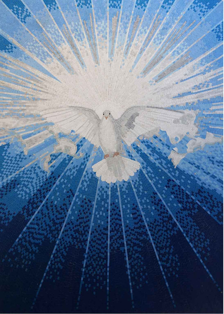 Art mural en mosaïque - Sainte colombe