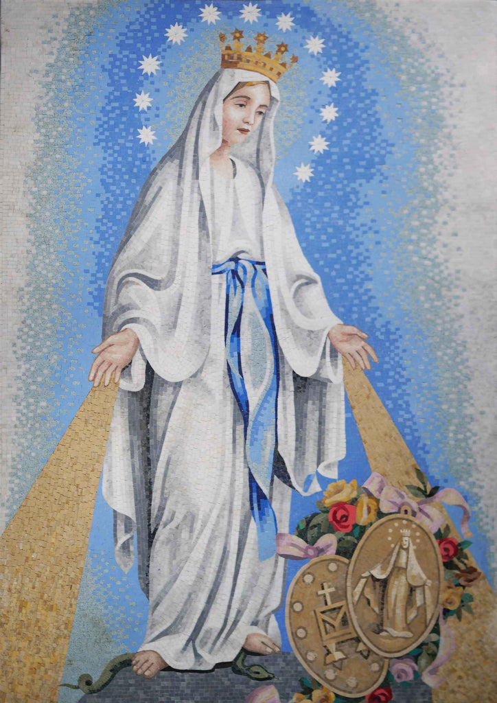 Maria, a Virgem - arte em mosaico