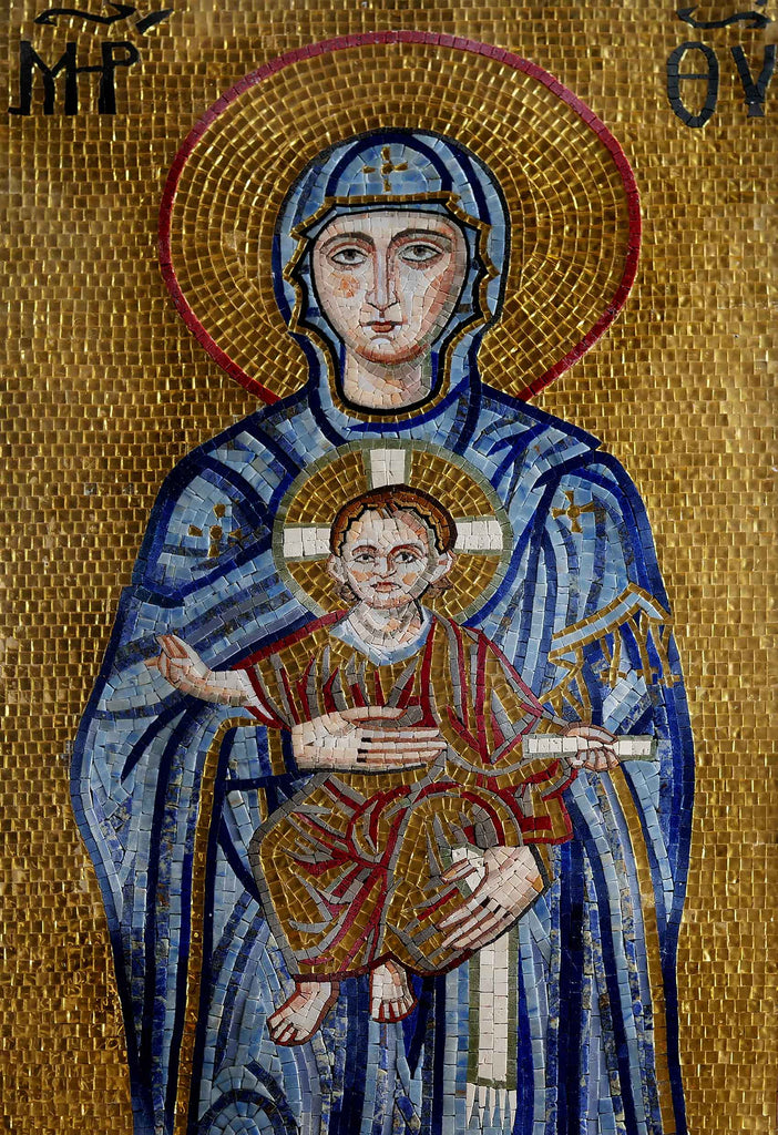 Arte em mosaico - lindo mural religioso