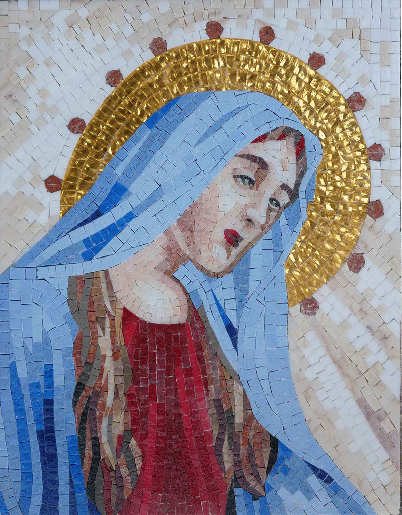 Religious Art Mosaic - The Virgin Mary