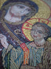 Arte em mosaico - Santa Maria e Jesus