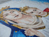 Santa Maria e Jesus - arte de parede em mosaico