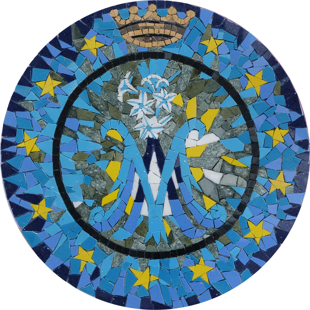 Королевский медальон с цветочной мозаикой