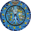 Королевский медальон с цветочной мозаикой