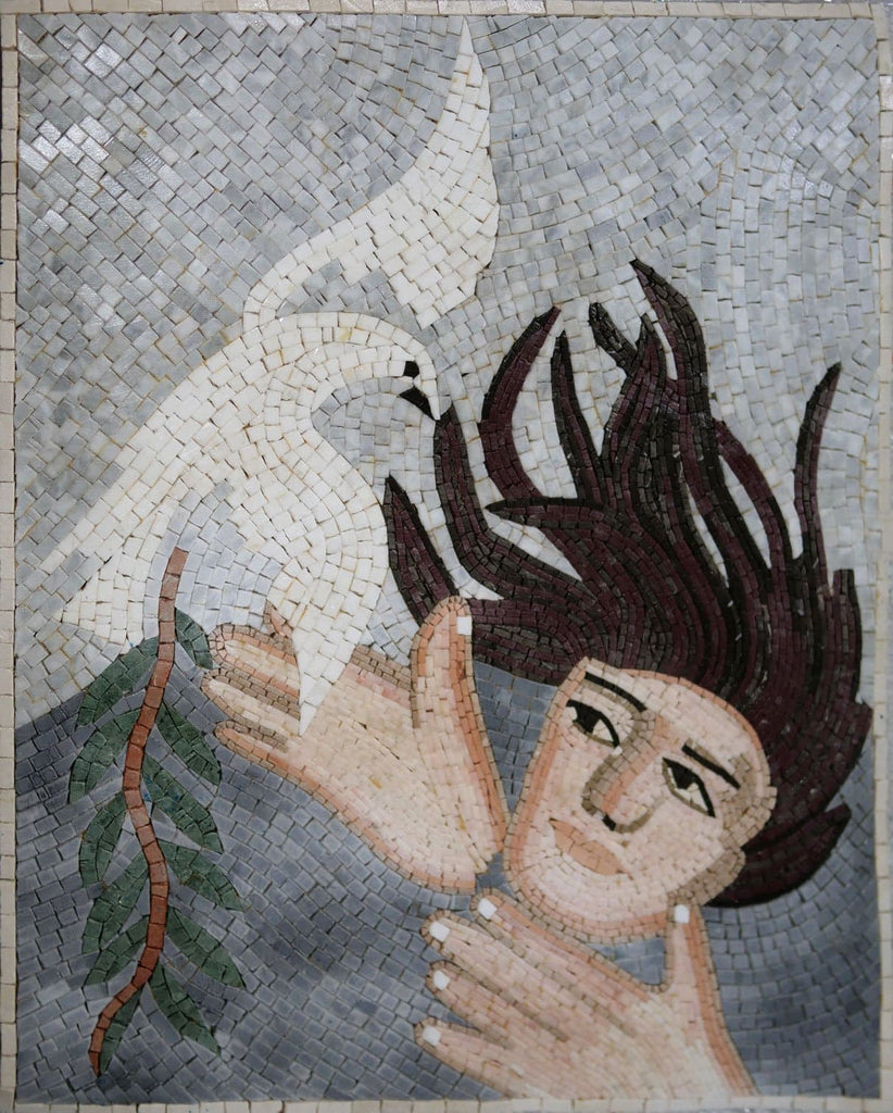 Mosaik-Wand-Kunst-Hoffnung