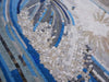 Art de la mosaïque - Vagues bleues ombragées