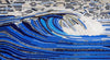 Detailliertes Wellendesign Marmormosaik