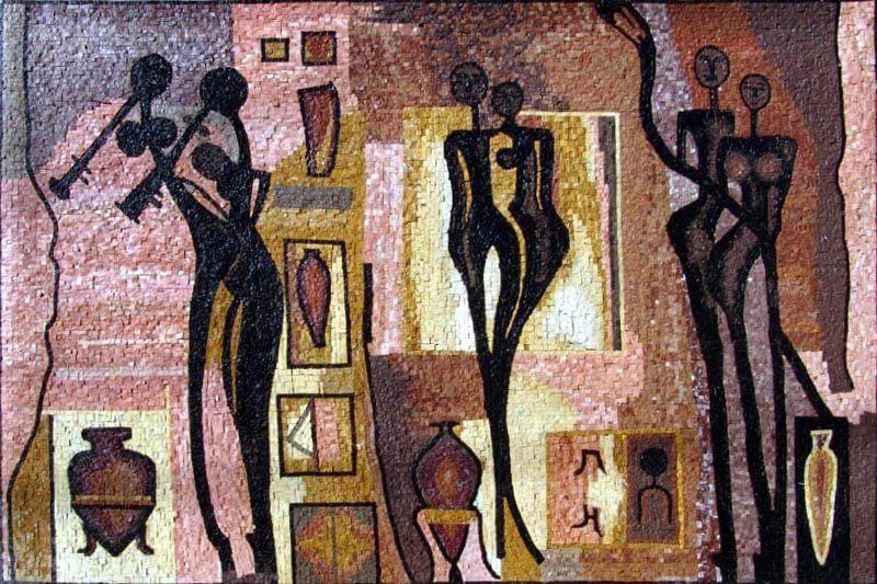 Musical Silhouettes - Modern Mosaic Art