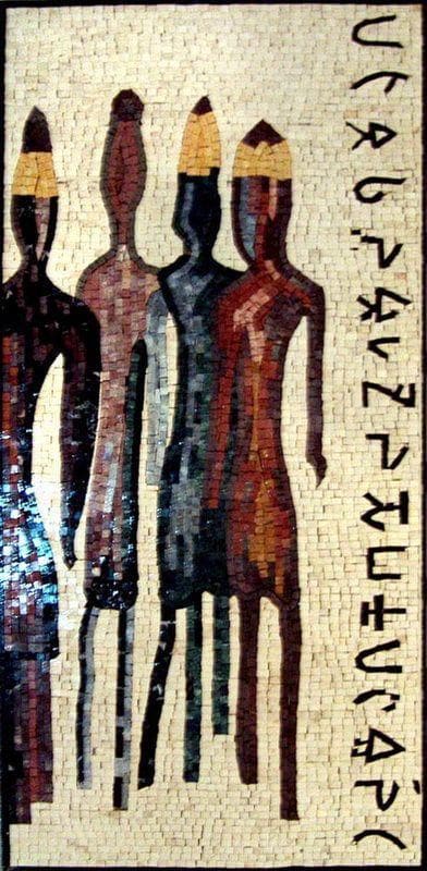 Mosaico de mármol de la civilización fenicia