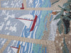 Vista del balcón de navegación - Arte mosaico