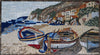 Seascape Mosaic Art - Boote am Ufer