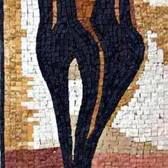 Geometric Figures - Marble Mosaic Modern Art - Mesh Backing