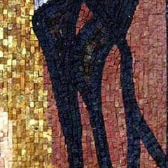 Geometric Figures - Marble Greek Mosaic Abstract - Mesh Backing