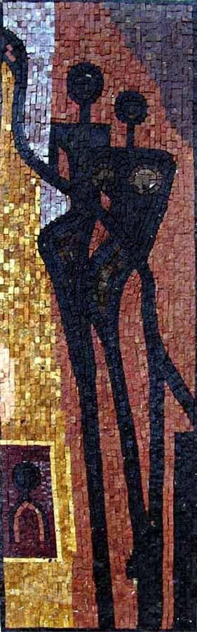 Mosaik abstrakt - zeitgenössische Silhouetten