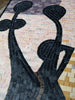 Silhuetas - reprodução de arte em mosaico moderno