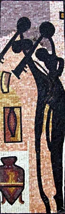 Siluetas II - Reproducción de arte mosaico moderno