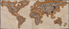 Conception originale de mosaïque de carte du monde