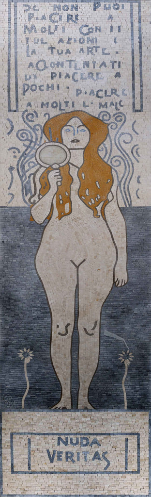 Mosaico fatto a mano - "Nuda Veritas" di Gustav Klimt