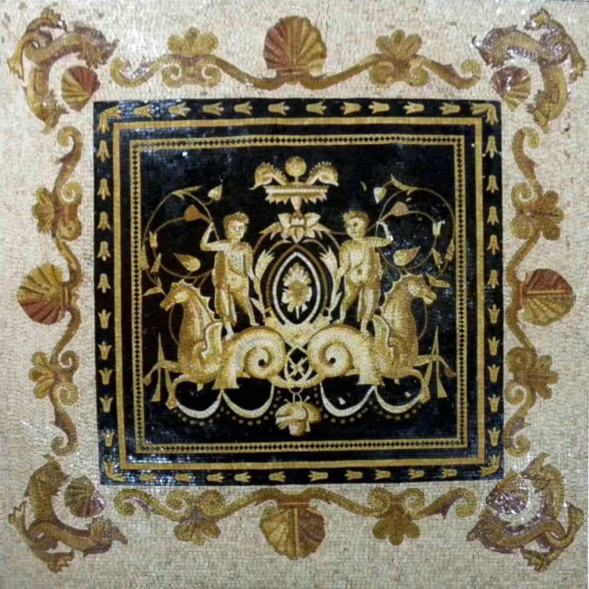 Desenhos de mosaico - As carruagens Versace