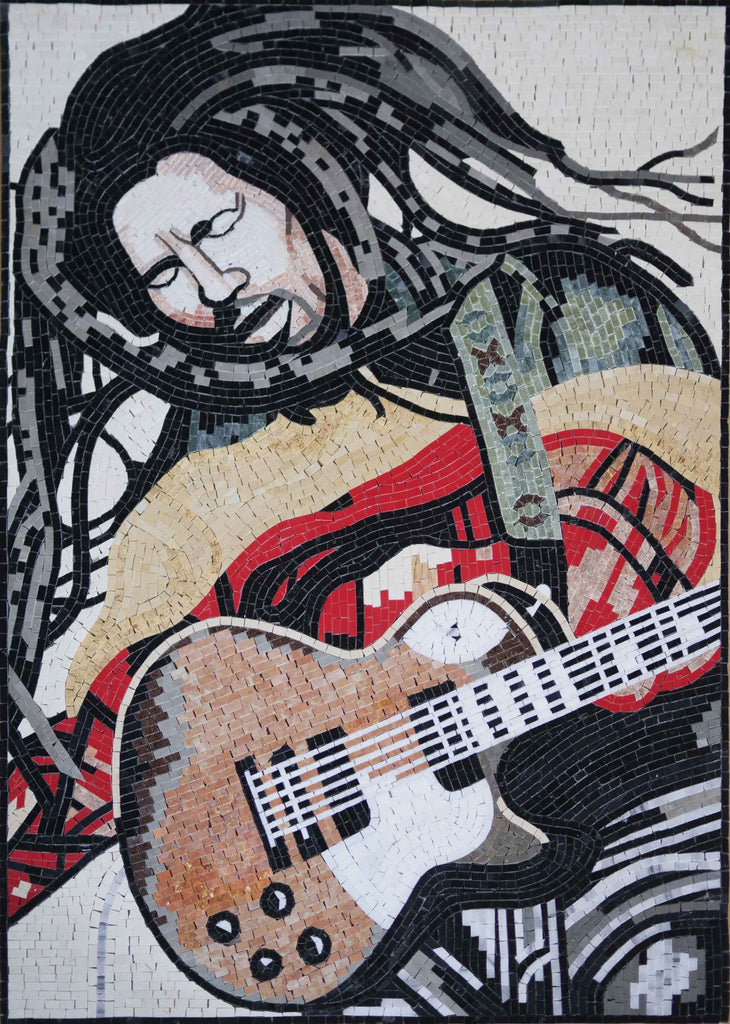 Bob Marley Mosaik Marmor
