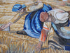 Riproduzione d'arte del mosaico The Gleaners di Jean-Francois Millet