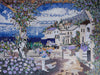 Fascinante mural em mosaico toscano com vista para o mar