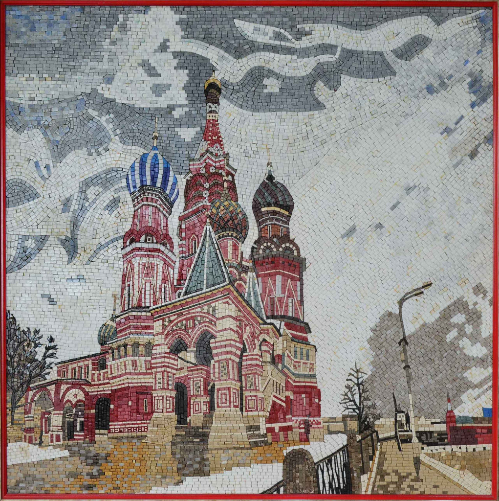 Saint Basil Cathedral in Moscow Christian Art Mosaic