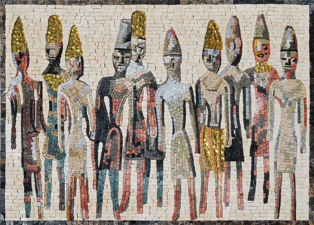 Mosaik - Wunderliche phönizische Figuren