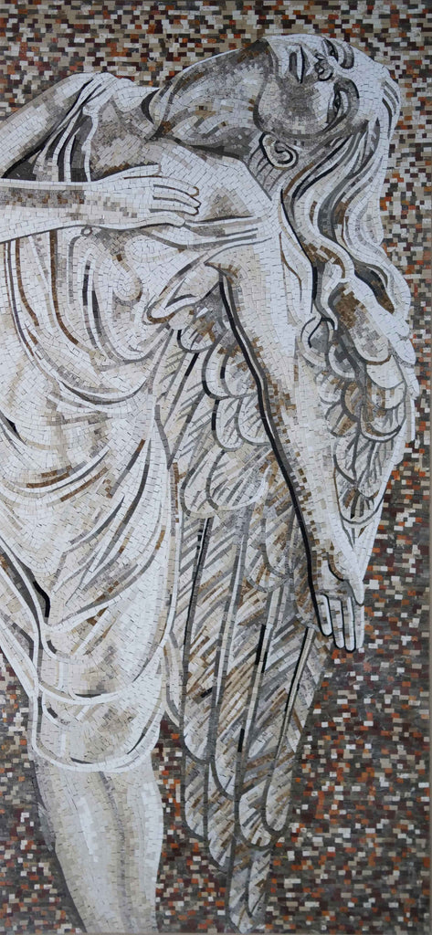 Pietra della dea greca Nike - Arte del mosaico | Mitologia antica | Mozaico