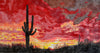 Mosaik-Kunst - Roter Sonnenuntergang-Himmel in Arizona