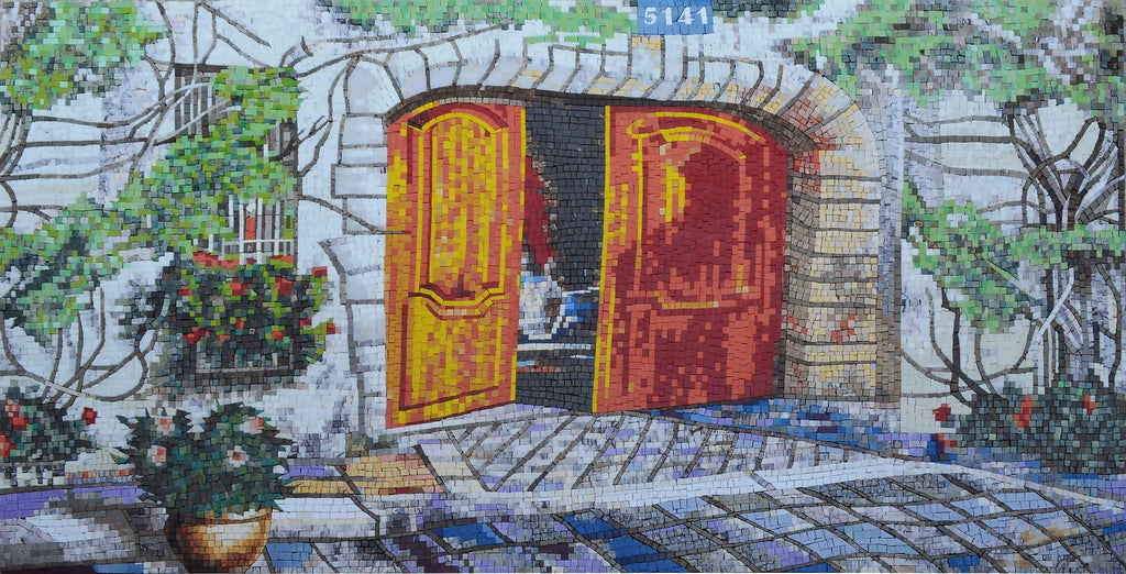 Casa de la ciudad vieja - Arte de pared de mosaico