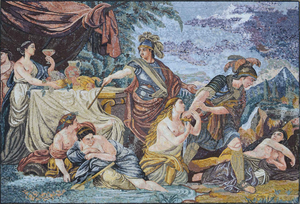 Louis-Jean-Francois Lagreneee - reprodução em mosaico