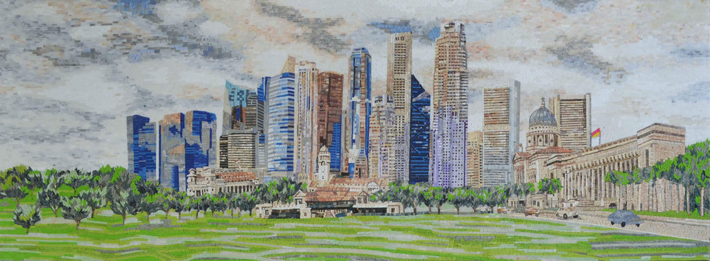 Arte del mosaico dell'orizzonte di Singapore