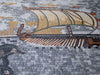 Navio fenício - arte em mosaico
