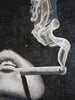 Das Leben eines Raucher-Mosaik-Wandbildes