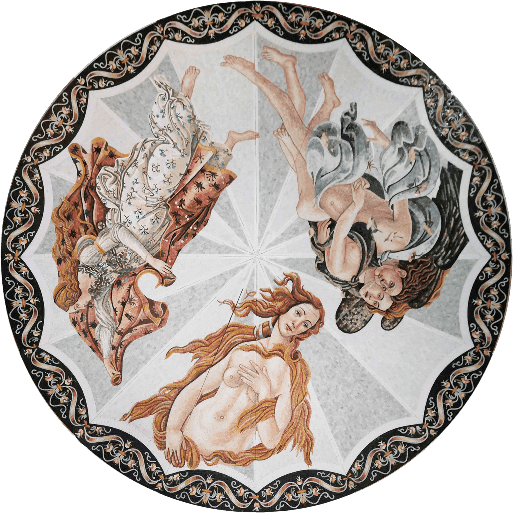 Botticelli, The birth of Venus Mosaic Art Medallion