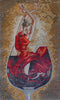 L'opera d'arte del mosaico della ballerina rossa