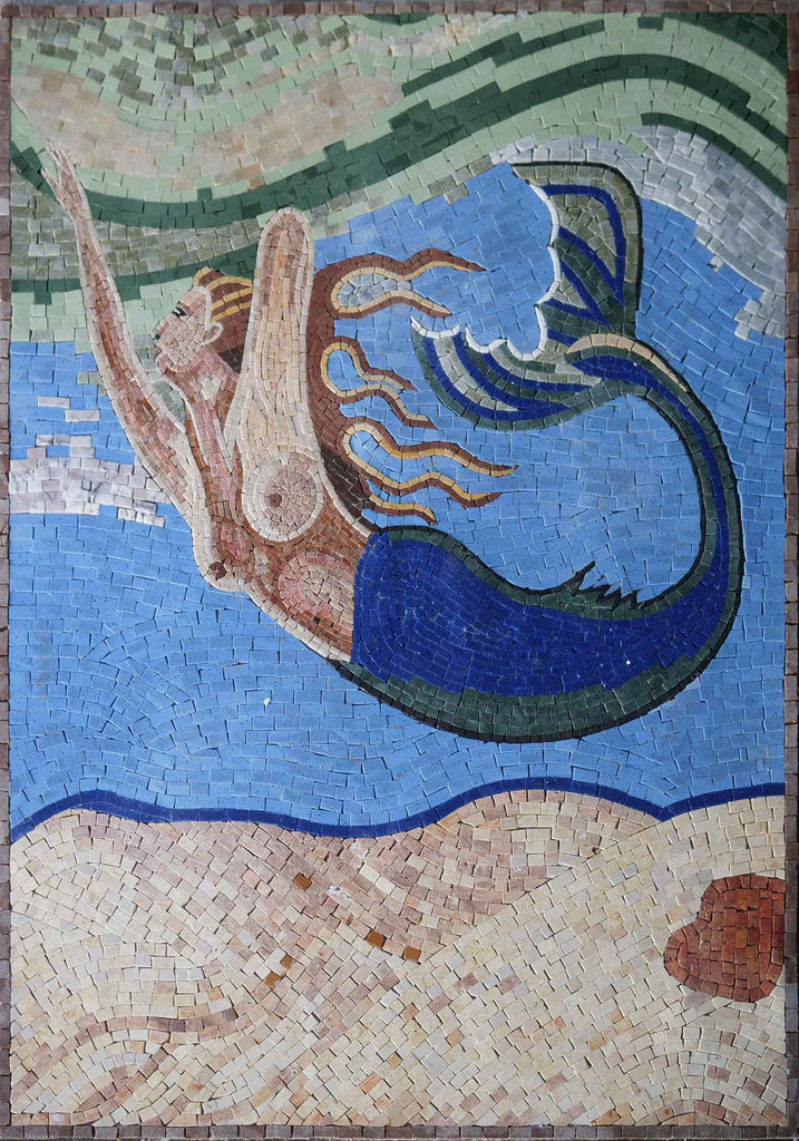 Mermaid Mosaic - The Swimming Mermaid
