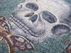 Mosaikkunst - Totenkopf auf Rad