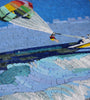 Arte del mosaico - Barca in parapendio