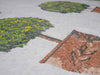 Vasos de árvore - arte de parede em mosaico