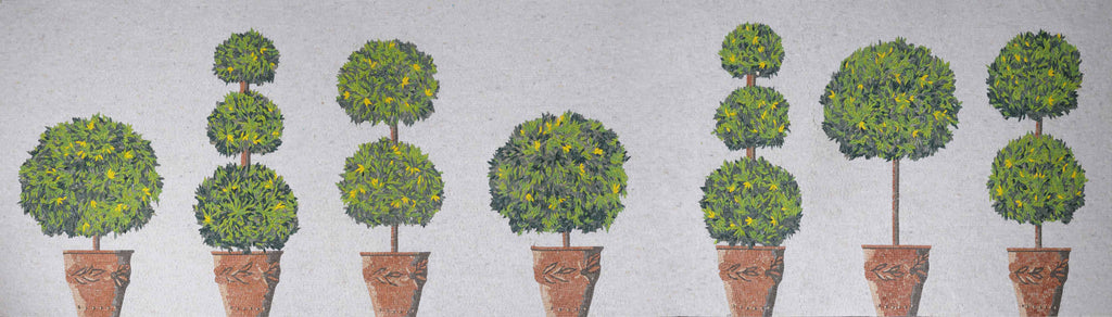 Macetas para árboles - Arte de pared en mosaico